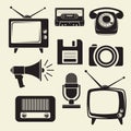 Retro icons Royalty Free Stock Photo