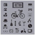 retro icons. Vector illustration decorative design Royalty Free Stock Photo