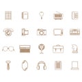 retro icons. Vector illustration decorative design Royalty Free Stock Photo