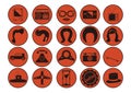 retro icons. Vector illustration decorative design Royalty Free Stock Photo