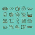 retro icons. Vector illustration decorative design