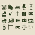 retro icons. Vector illustration decorative design