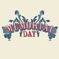 A retro illustration of Memorial Day with design elements