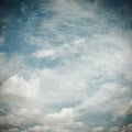 Retro image of cloudy sky Royalty Free Stock Photo