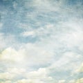 Retro image of cloudy sky Royalty Free Stock Photo