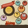 retro infographic. Vector illustration decorative design Royalty Free Stock Photo