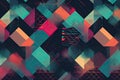 Retro-inspired wallpaper with a noisy and grainy texture and vibrant colors