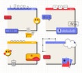 Retro interface elements set Royalty Free Stock Photo
