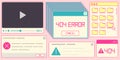 Retro internet system elements Royalty Free Stock Photo