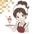 Retro Japan waitress image