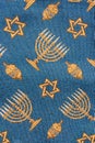Retro Jewish synagogue tapestry textile pattern Royalty Free Stock Photo