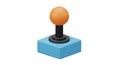 Retro joystick button with spherical top and blue base Royalty Free Stock Photo