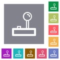 Retro joystick outline square flat icons Royalty Free Stock Photo