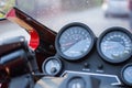 Retro Kawasaki GPZ Motorcycle photographed outdoors. Legendary bike from movie Top Gun.