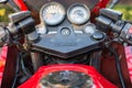 Retro Kawasaki GPZ Motorcycle photographed outdoors. Legendary bike from movie Top Gun.