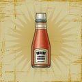 Retro Ketchup Bottle Royalty Free Stock Photo