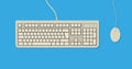 Retro Keyboard and Mouse Royalty Free Stock Photo