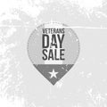 Retro Label with Veterans Day Sale Text