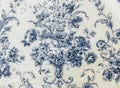 Retro Lace Floral Seamless Pattern Blue Fabric Background Royalty Free Stock Photo