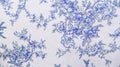 Retro Lace Floral Seamless Pattern Blue Fabric Background Vintage Style Royalty Free Stock Photo