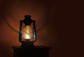 Retro lantern in the dark Royalty Free Stock Photo
