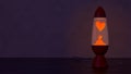 Retro lava lamp with heart shaped lava blob