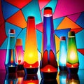 Retro lavalamp lava lamp glow colorful hippie 1960