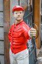 Retro Lawn Jockey Garden Statue Royalty Free Stock Photo