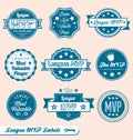Retro League MVP Labels and Stickers Royalty Free Stock Photo