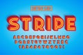 Retro led stripe font design, letters and numbers. Royalty Free Stock Photo