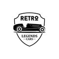 Retro legends car logo vector