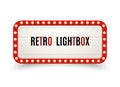 Retro lightbox billboard vintage frame. Vintage banner light box. Cinema or show signboard decoration advertise