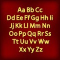 Retro Lightbulb Alphabet Glamorous showtime theatre alphabet. Vector illustration. Royalty Free Stock Photo