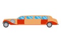 Retro limousine illustration.