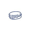 Doodle macaron icon