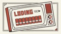 Retro LOADING Screen with Progress Bar Vector, vector design Generative AI Royalty Free Stock Photo