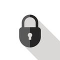 Retro lock vector icon. Concept flat lock. Vector illustration