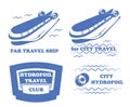 Retro logo with hydrofoil