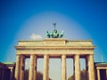 Retro look Brandenburger Tor, Berlin Royalty Free Stock Photo