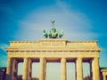 Retro look Brandenburger Tor, Berlin Royalty Free Stock Photo