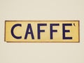 Retro look Caffe sign Royalty Free Stock Photo