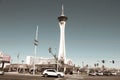 Retro look at Downtown, Las Vegas, NV.