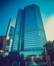 Retro look European Central Bank in Frankfurt