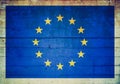 Retro look European flag Royalty Free Stock Photo