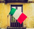 Retro look Italian flag