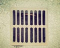 Retro look Manhole picture Royalty Free Stock Photo