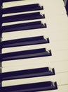 Retro look Music keyboard Royalty Free Stock Photo