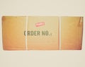 Retro look Packet parcel isolated Royalty Free Stock Photo