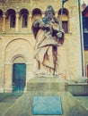 Retro look St Bonifatius monument in Mainz Royalty Free Stock Photo