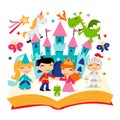 Retro Magical Fairytale Kingdom Story Book